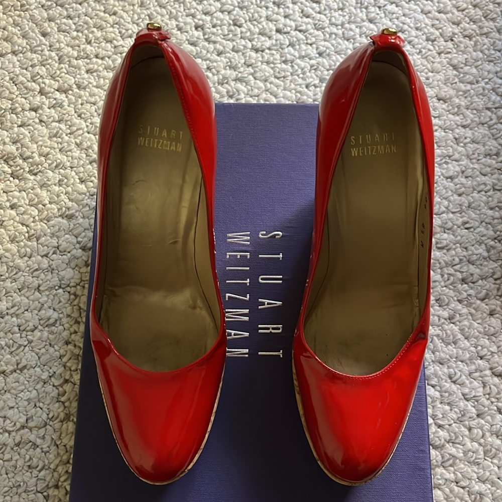 Stuart Weitzman Red Corkswoon Wedges - image 2